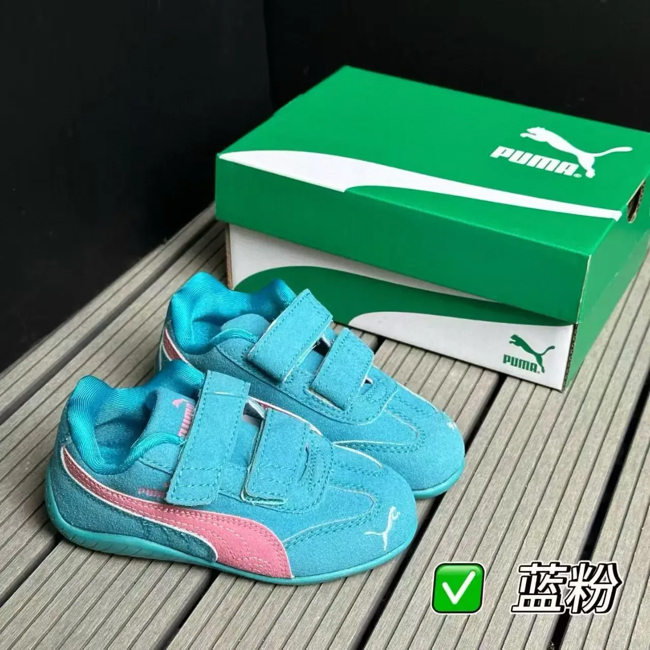 Puma Speedcat Blue Pink Kids Lifestyle Sneakers 8