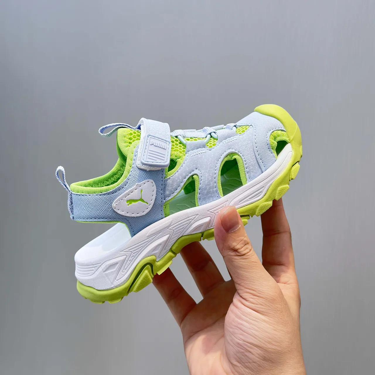 Puma Trail Cat বাচ্চাদের কালো ক্যাজুয়াল স্যান্ডেলস 7