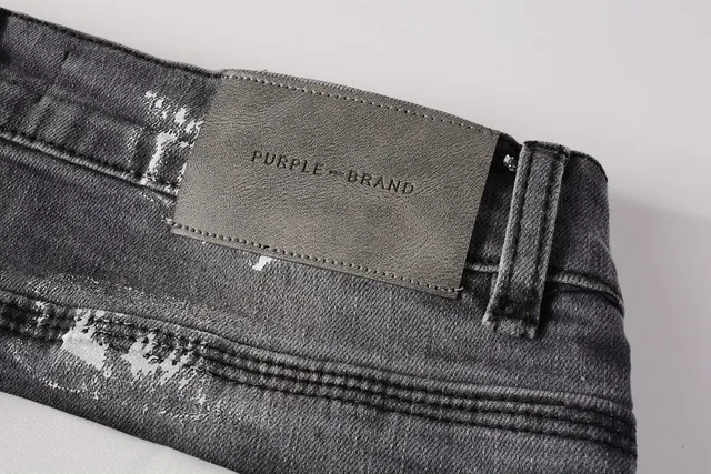 Purple Brand ফটা পেইন্ট স্প্ল্যাটার গাঢ় ধূসর জিন্স 4