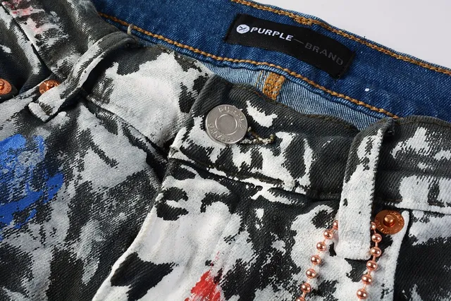 Purple Brand Paint-Splatter Distressed Black Jeans 11