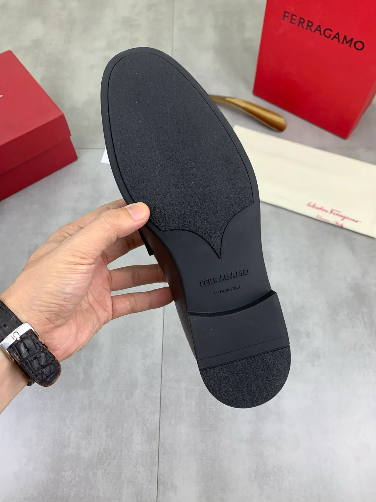 Salvatore Ferragamo Gancini Loafer Brown Leather Loafers 3