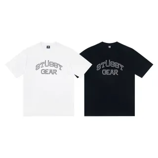 Stussy Stock Logo Gear Arch Outline टी-शर्ट