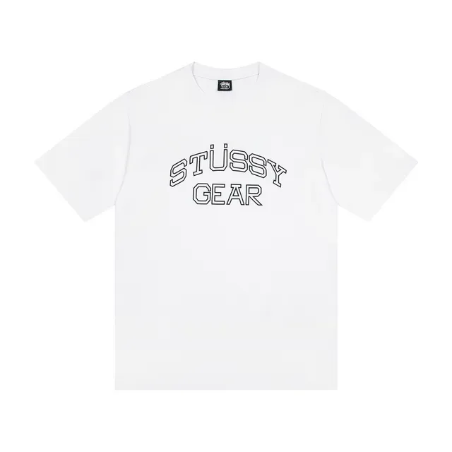 Stussy Stock Logo Gear Arch Outline टी-शर्ट 3