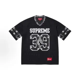 Supreme Bandana Black White Mesh Construction Accents Jersey