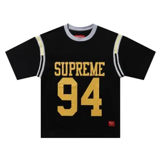 Supreme Black Gold Football Screen-Printed Front Graphic Jersey
