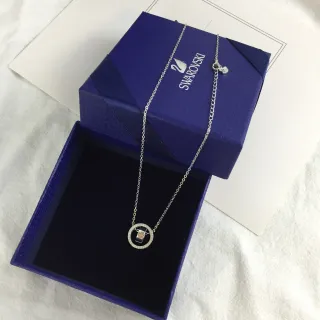 Swarovski Circular Pavé Crystal Pendant Necklace