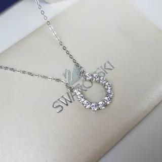 Swarovski Crystal Pavé Hoop Pendant Necklace