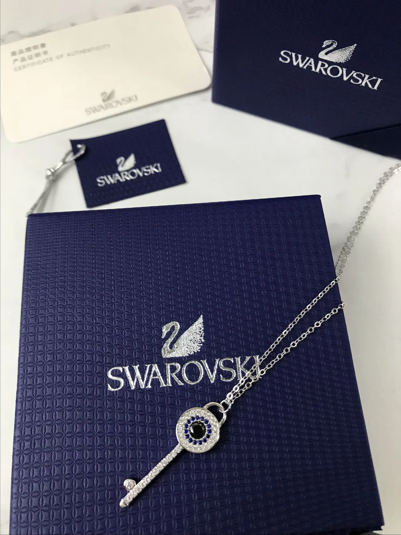 Swarovski colgante de ojo malo en forma de llave 5