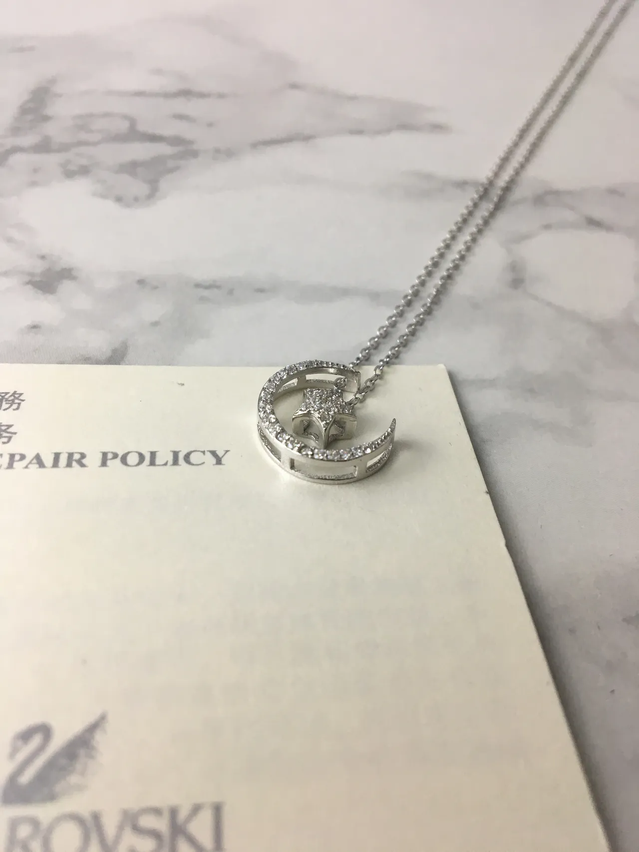 Swarovski Moon and Star Pendant Necklace 2
