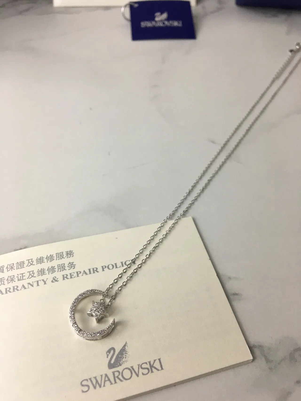 Swarovski Moon and Star Pendant Necklace 3
