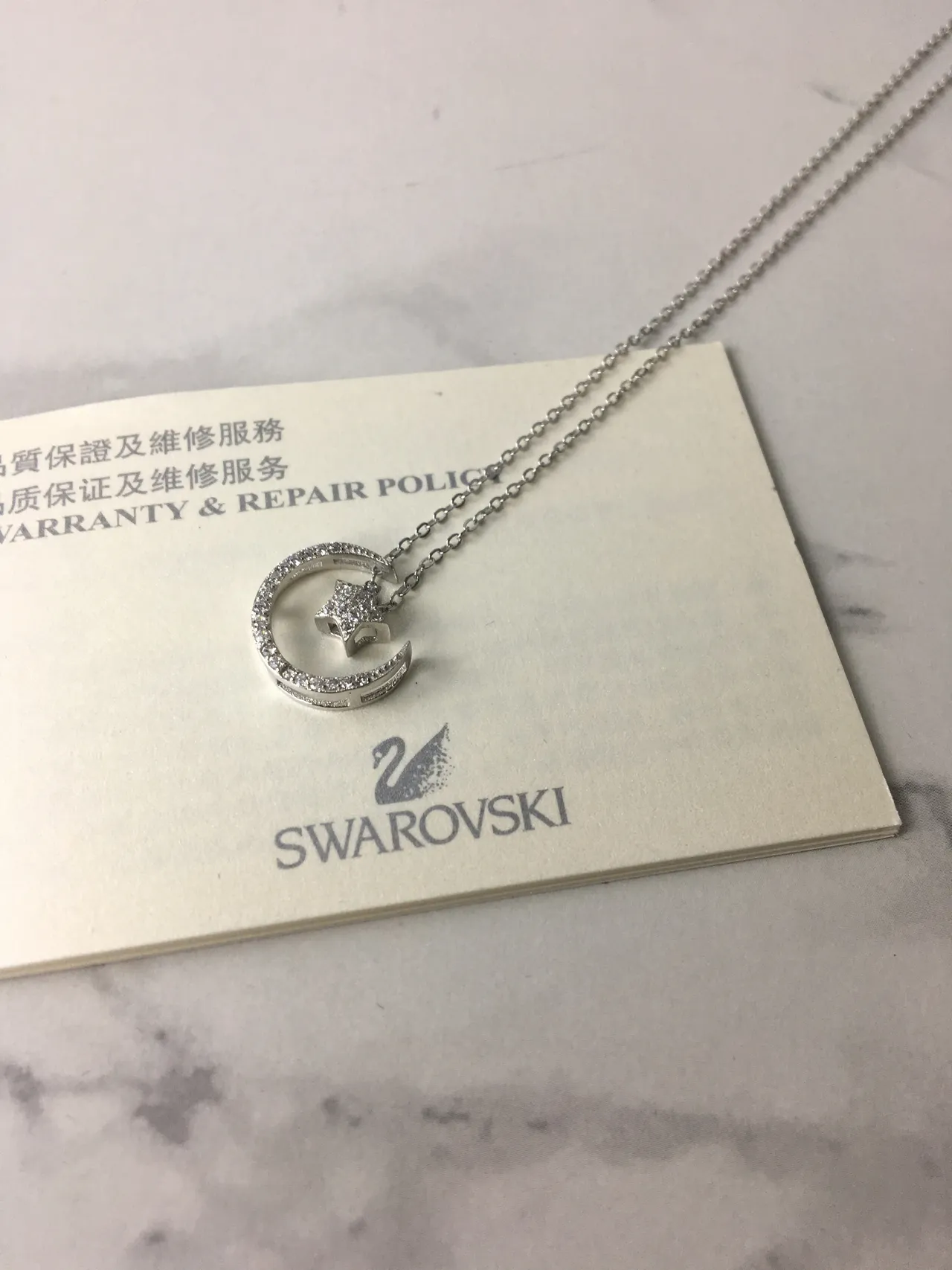 Swarovski Moon and Star Pendant Necklace 4
