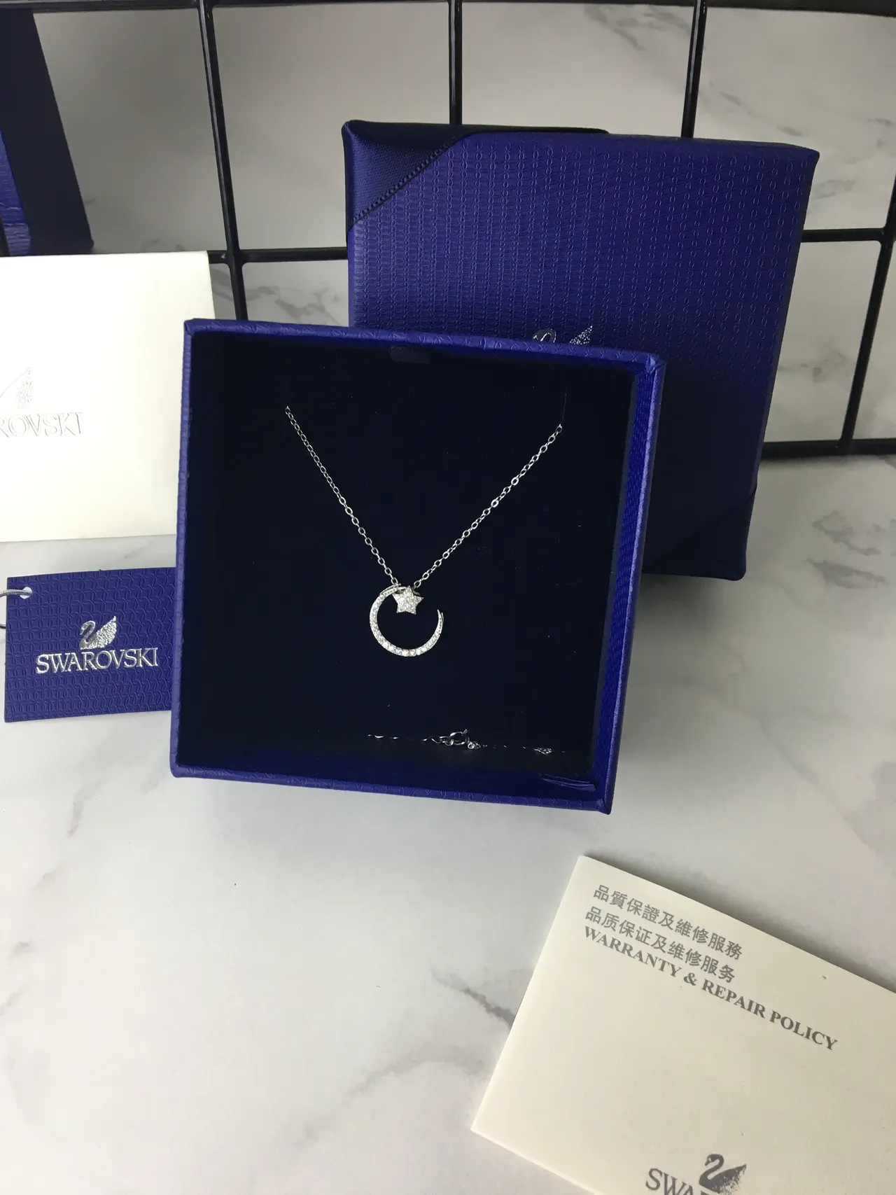 Swarovski Moon and Star Pendant Necklace 5