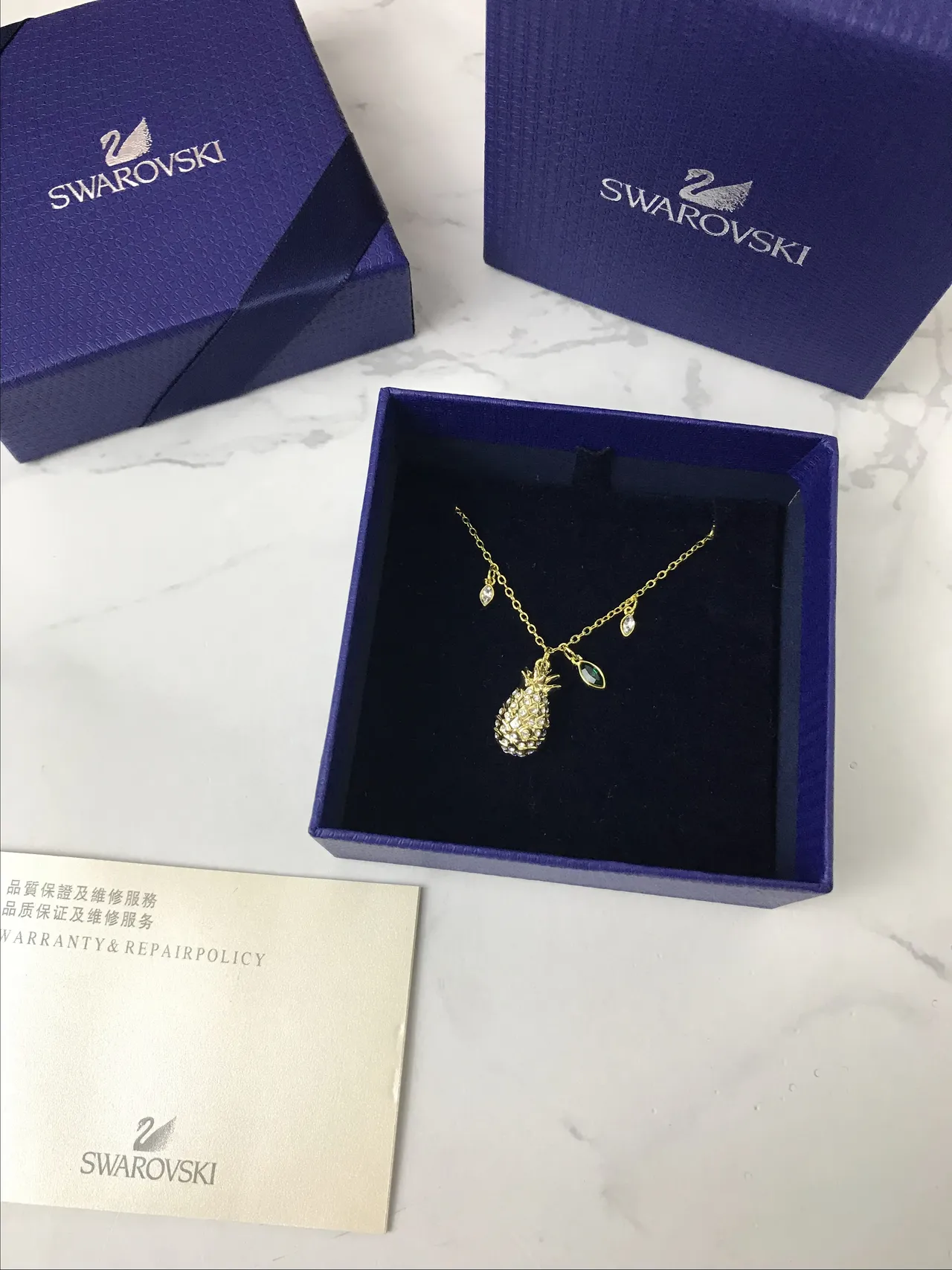 Swarovski تعليقة بلور أناناس قلادة 2