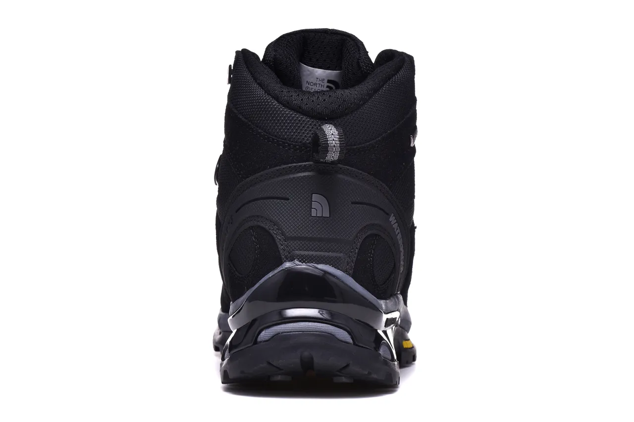 The North Face भूरा काला जलरोधक सूड-मेश ऊपरी हाइकिंग बूट 5