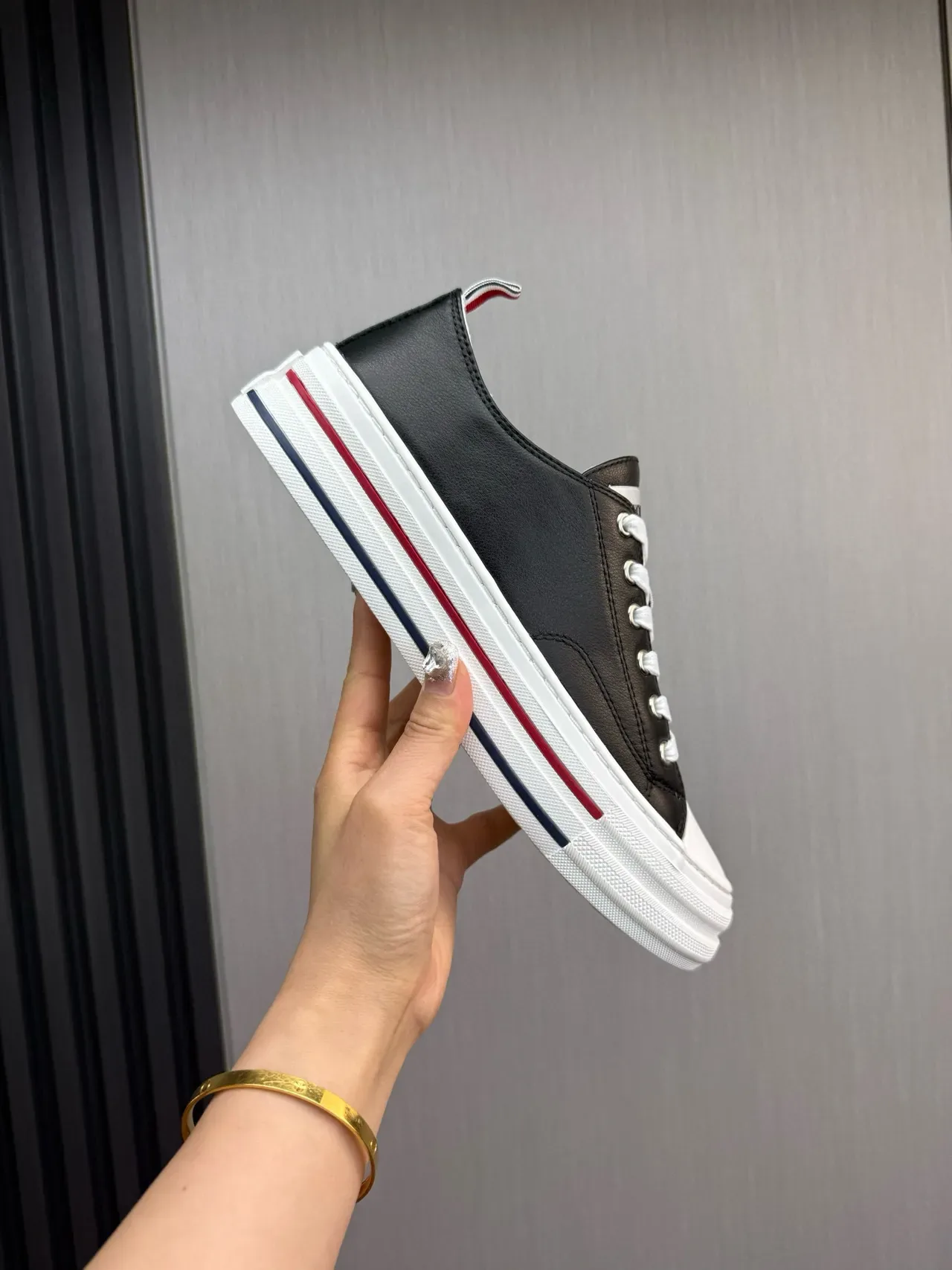 Thom Browne Classic Sneaker أسود أبيض أحمر بحري Lifestyle Sneakers 8
