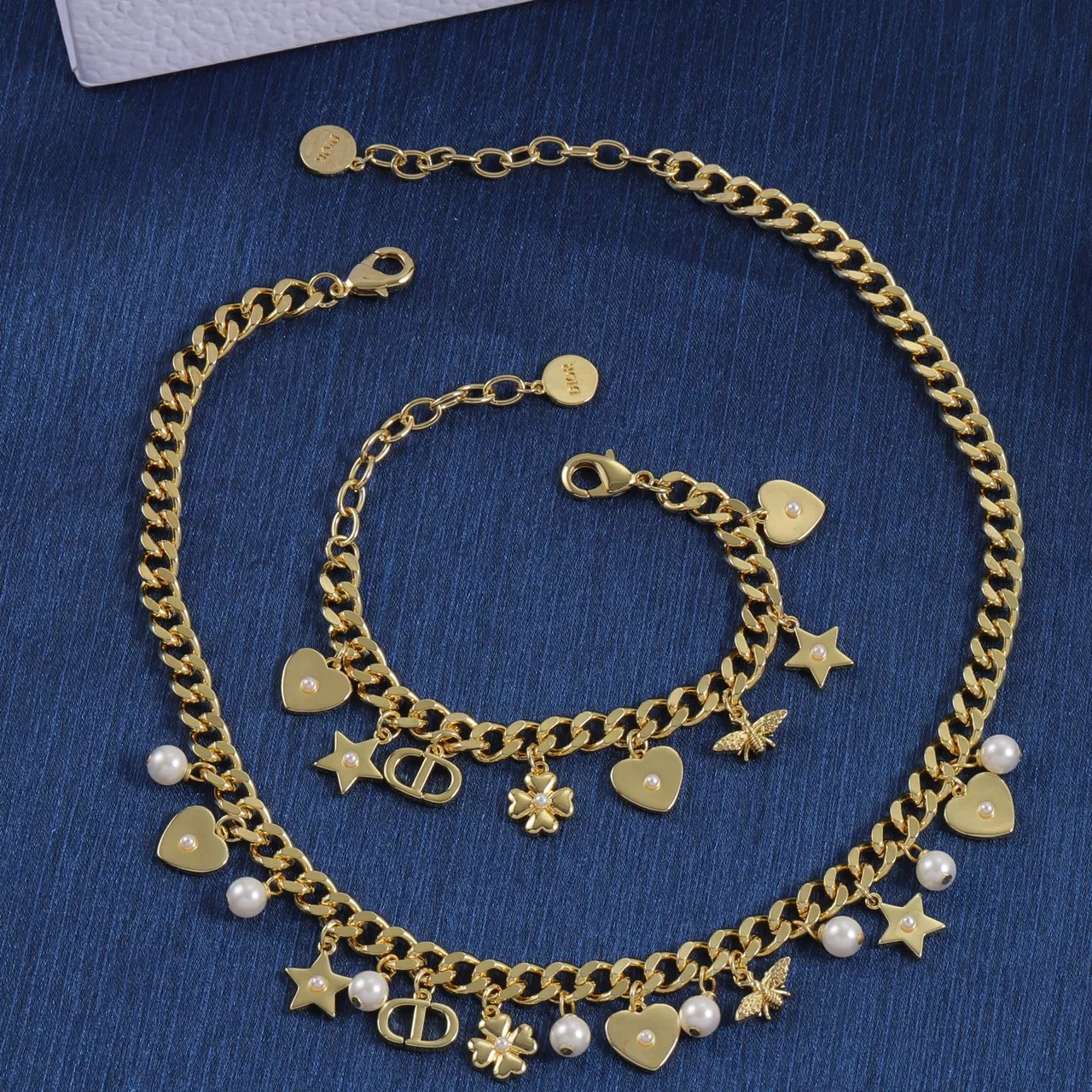 Tiffany & Co. 金色调粉色和透明宝石链接项链 9