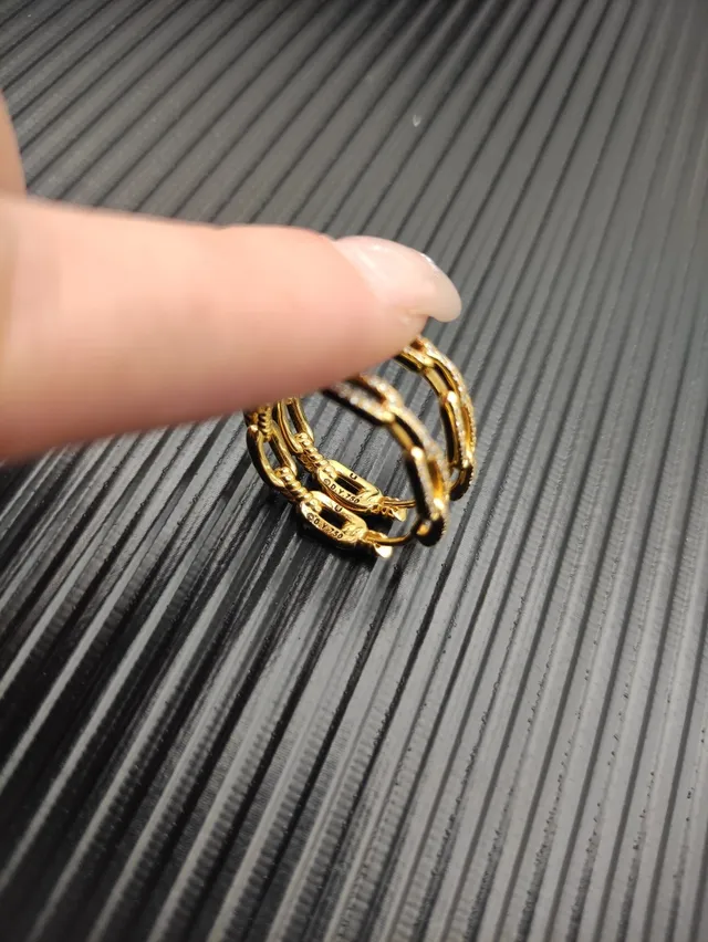Tiffany & Co. HardWear एक-दूसरे से जुड़े रस्सी लिंक पावे डायमंड हूप ईयररिंग्स 3