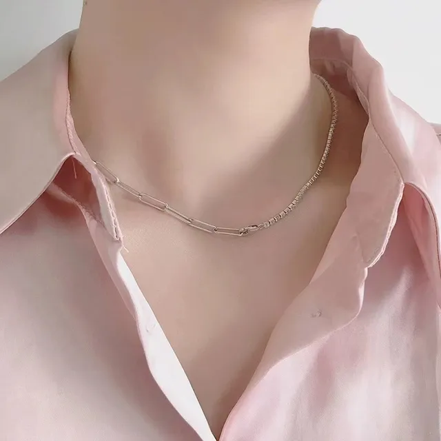 Tiffany & Co. 纸夹链镶钻坠珠项链 3