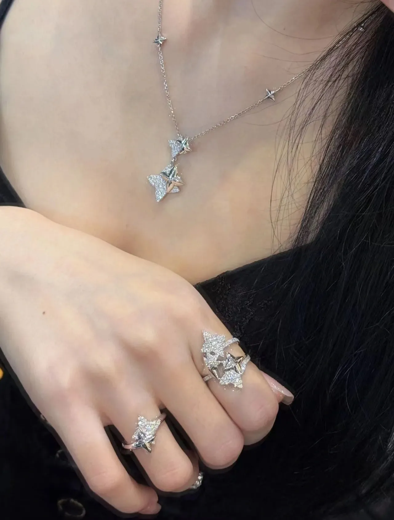 Tiffany & Co. Anillo de apilamiento Starburst Pavé 3