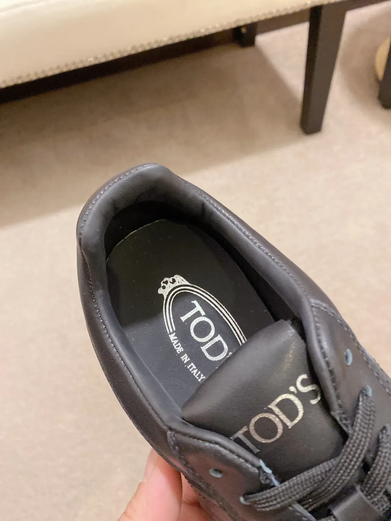 Sneakers lifestyle Tod's Gommino noires low-top hybrides cuir-suede 5