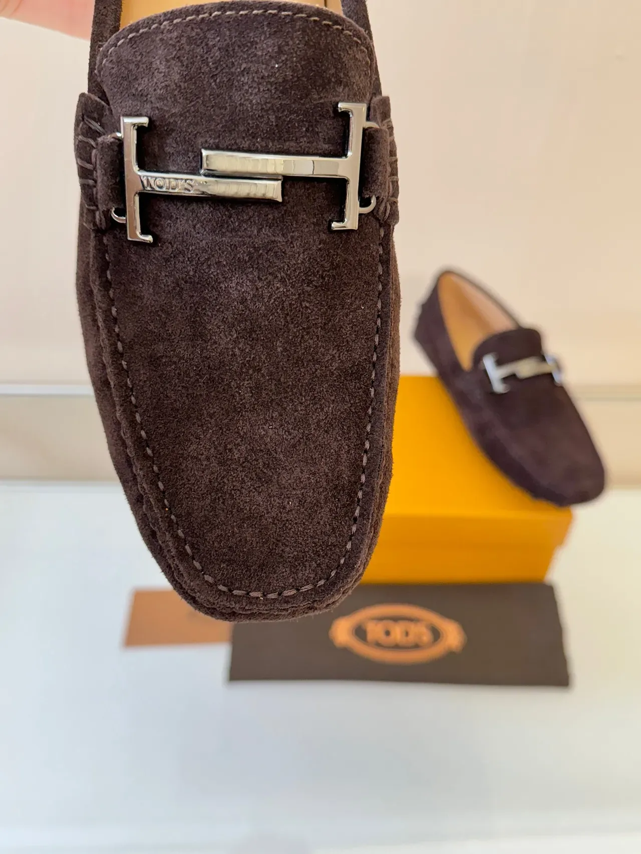Tod's Gommino Loafer Brown Suede H-Bar Loafers 3
