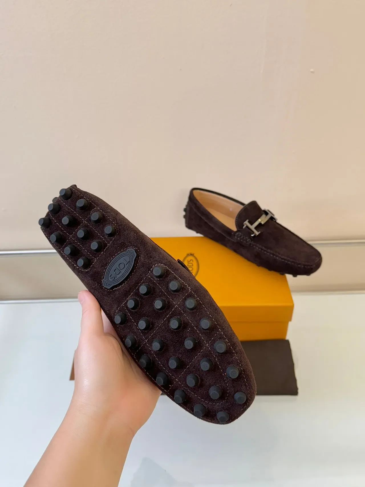 Tod's Gommino Loafer Brown Suede H-Bar Loafers 5