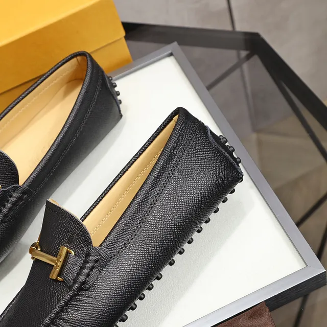 Tod's Horsebit Loafer Black Textured Leather Loafers 5