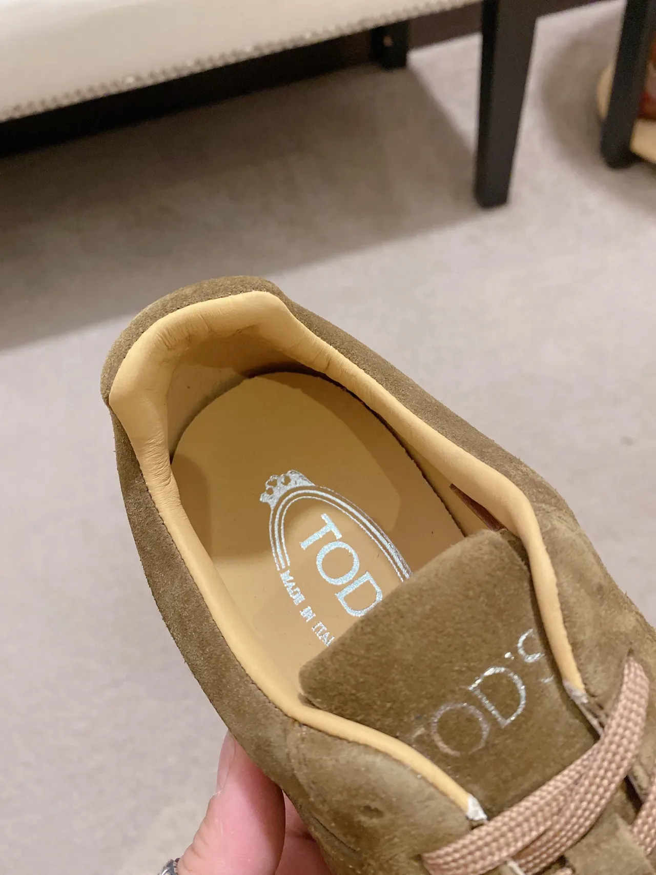 Tod's Gommino Tênis Lifestyle Verde Oliva de Camurça 5