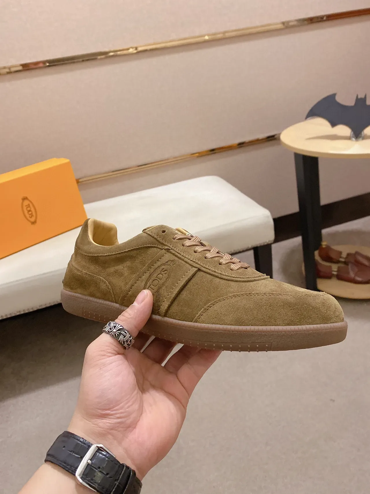 Tod's Gommino Tênis Lifestyle Verde Oliva de Camurça 7