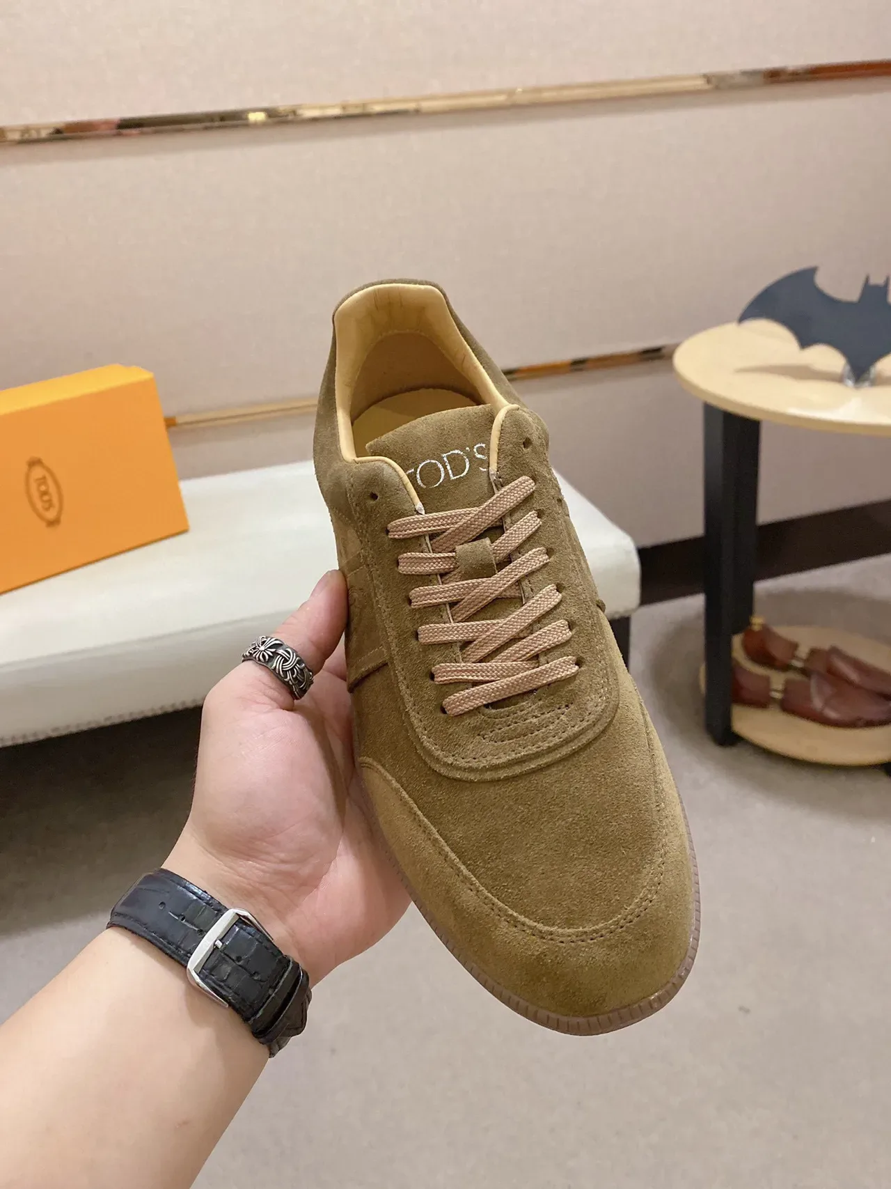 Tod's Gommino Tênis Lifestyle Verde Oliva de Camurça 9