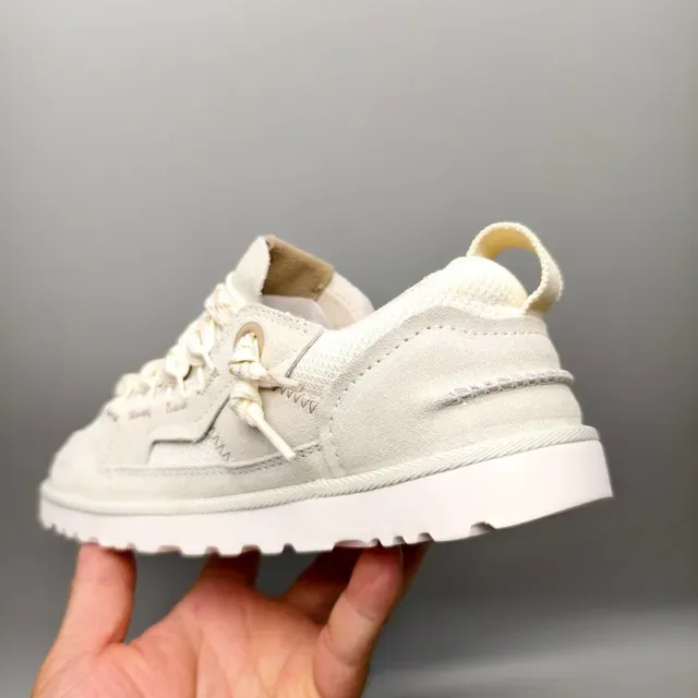 UGG Beige Branco Ante-Mesh Híbrido Superior Tapa do Dedo Perfurado Sneakers Lifestyle 4