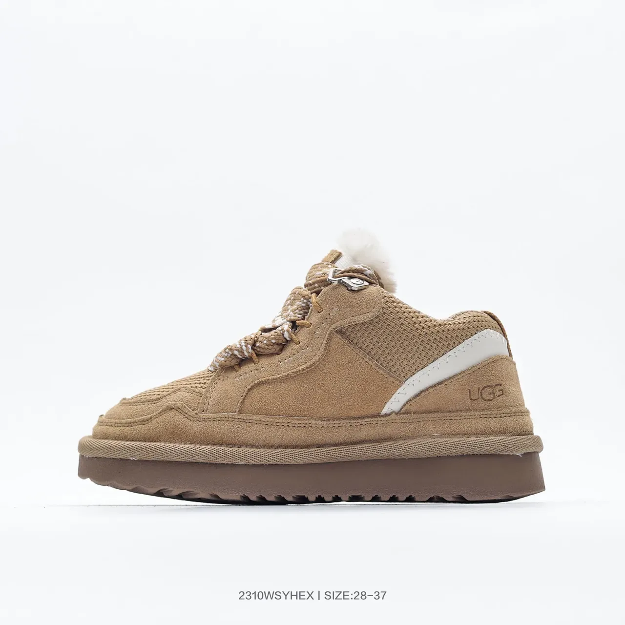 UGG Black Beige Low-Top Lace-Up Lifestyle Sneakers 4