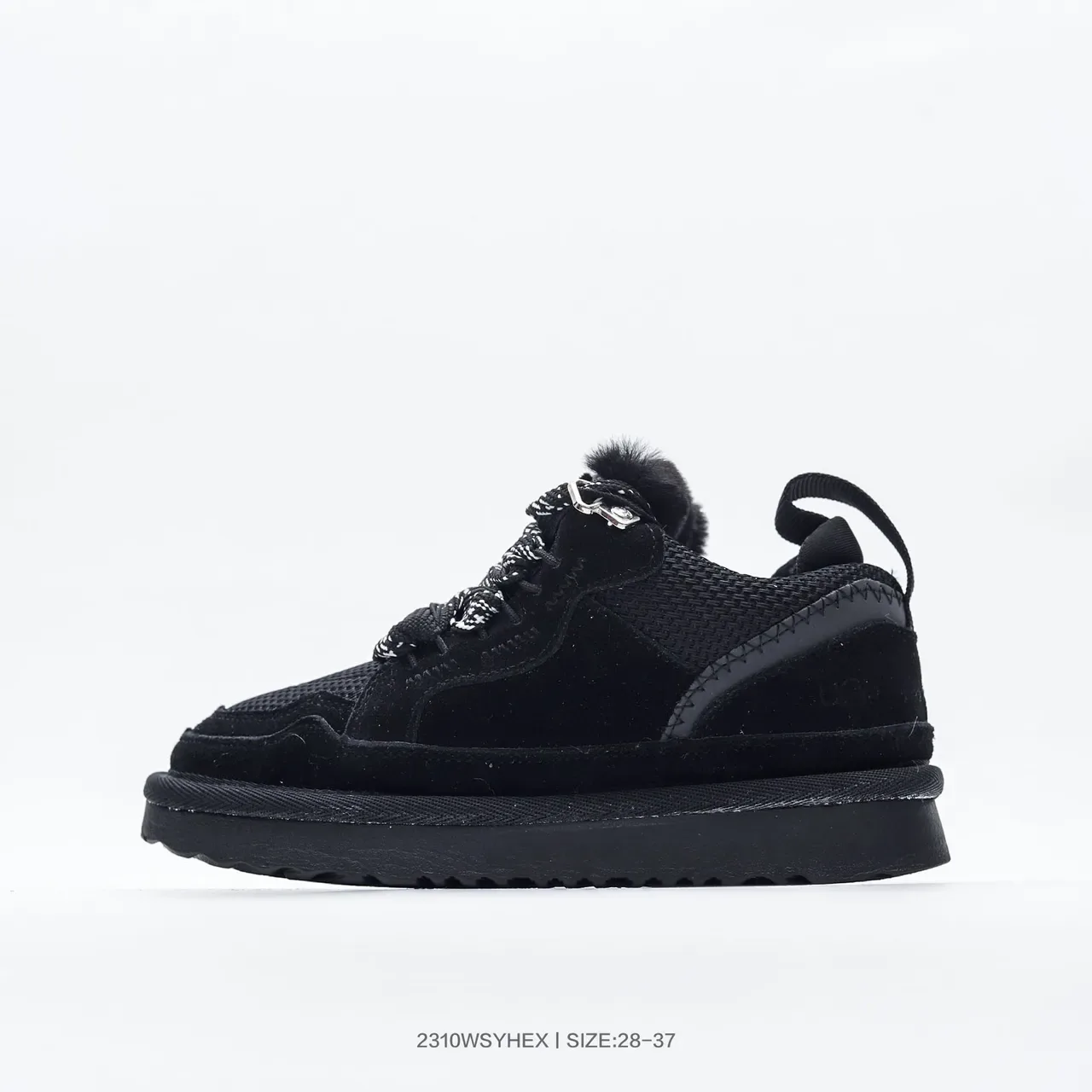 UGG Black Beige Low-Top Lace-Up Lifestyle Sneakers 6