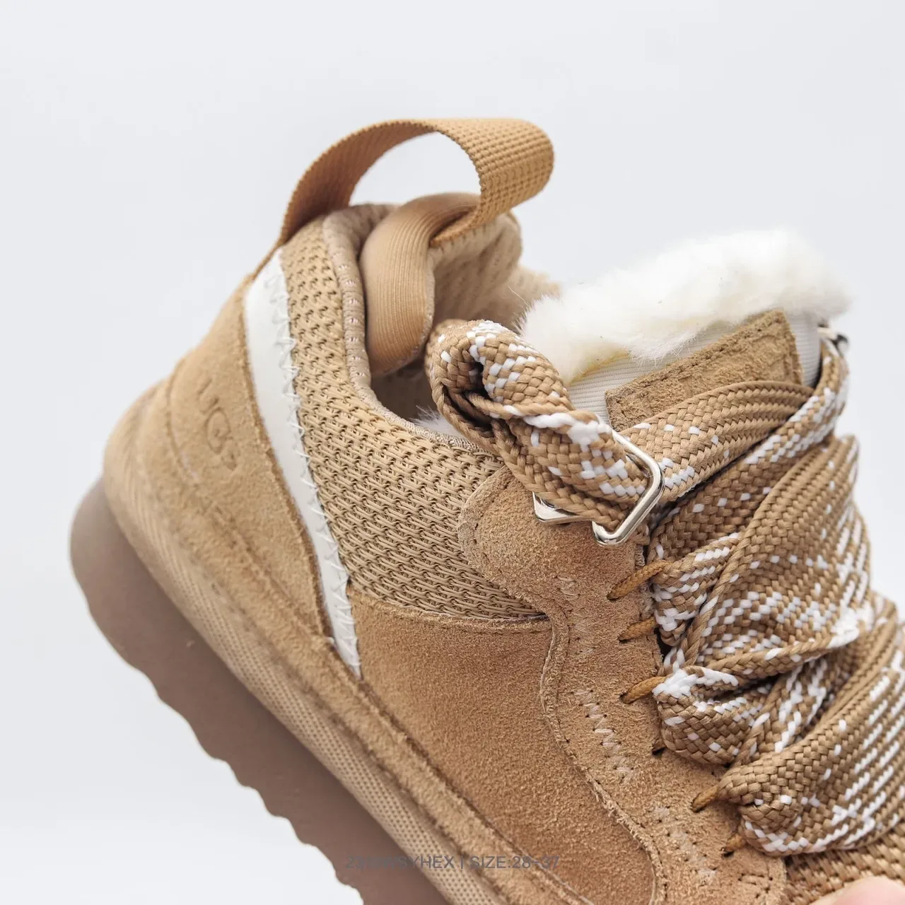 UGG Black Beige Low-Top Lace-Up Lifestyle Sneakers 13