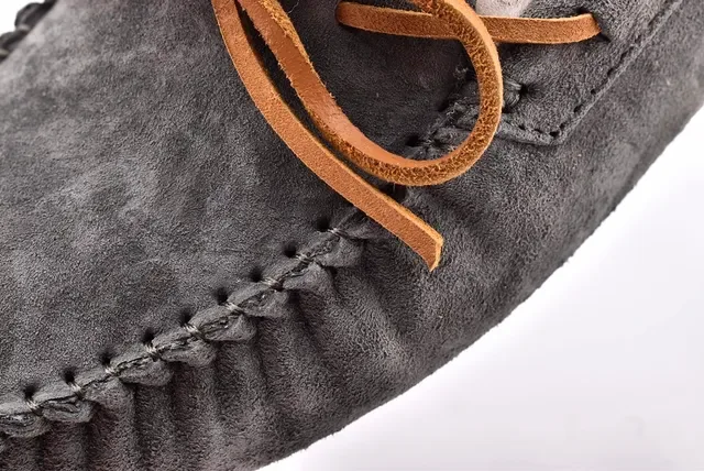 UGG Dakota 炭灰色麂皮羊毛里乐福鞋 5