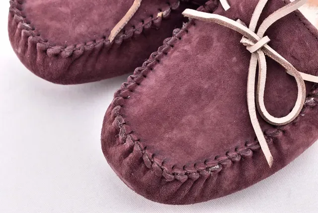 UGG Dakota Plum Suede Shearling-Lined Loafers 10