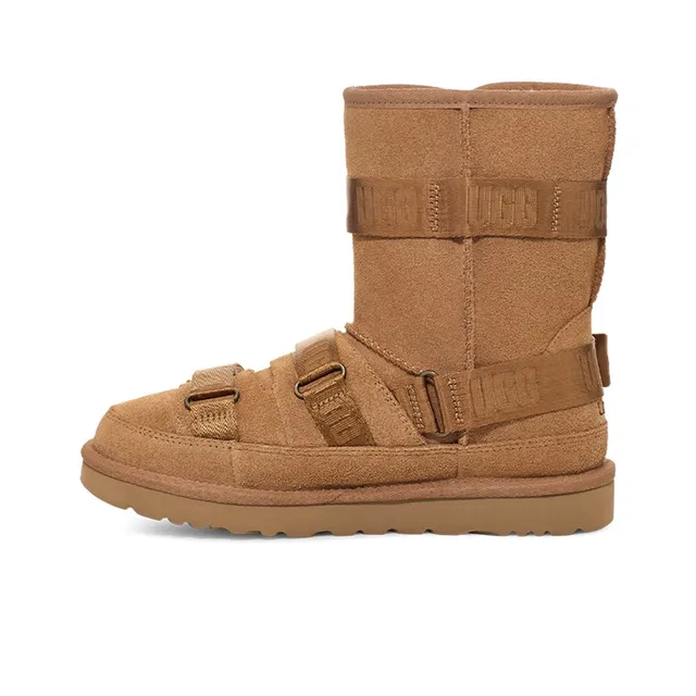 UGG Multi-Strap Buckle Tan Snow Boots 3