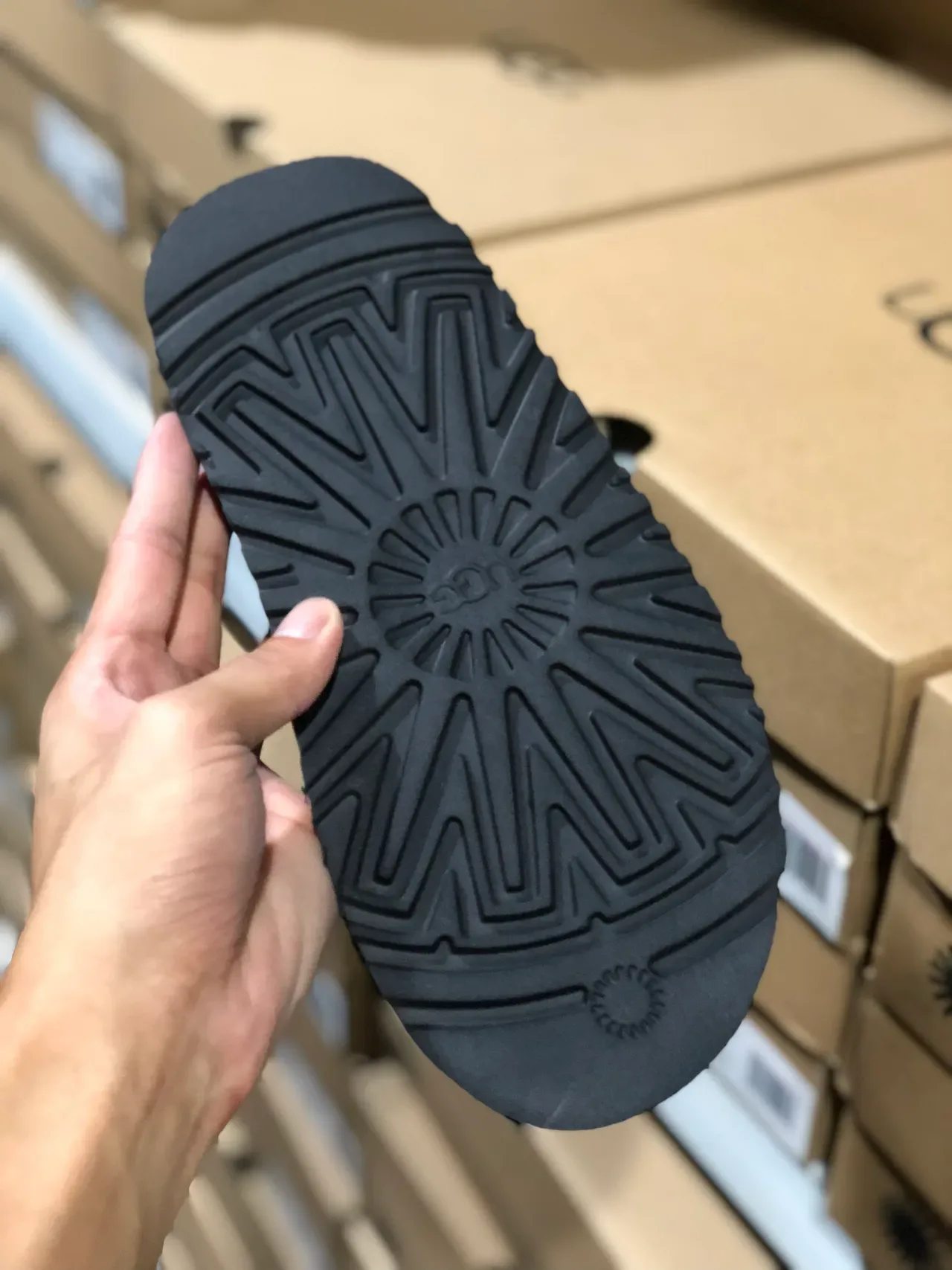 UGG Platform Slide Black Shearling Slipper 2