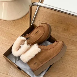 UGG 麂皮羊毛内里厚底套脚雪靴