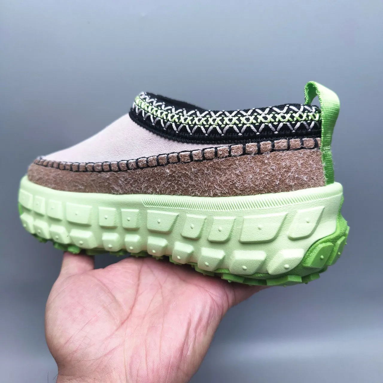 UGG Tasman Beige Green Slip-On Moccasin-Clog Hybrid Casual Shoes 4
