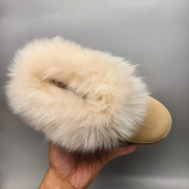 UGG Tasman 米色 麂皮 毛茸茸 毛边 雪地靴 3