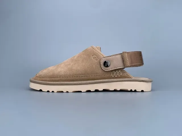 UGG Tasman भूरा सफेद स्यूड ऊपरी लेयरड क्रेप स्टाइल सोल कैजुअल जूते 2