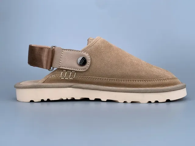 UGG Tasman भूरा सफेद स्यूड ऊपरी लेयरड क्रेप स्टाइल सोल कैजुअल जूते 3