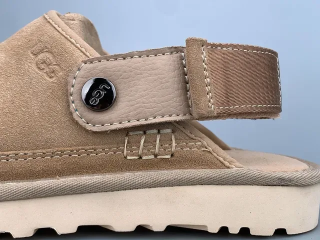 UGG Tasman भूरा सफेद स्यूड ऊपरी लेयरड क्रेप स्टाइल सोल कैजुअल जूते 6
