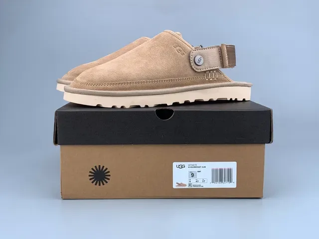 UGG Tasman भूरा सफेद स्यूड ऊपरी लेयरड क्रेप स्टाइल सोल कैजुअल जूते 8