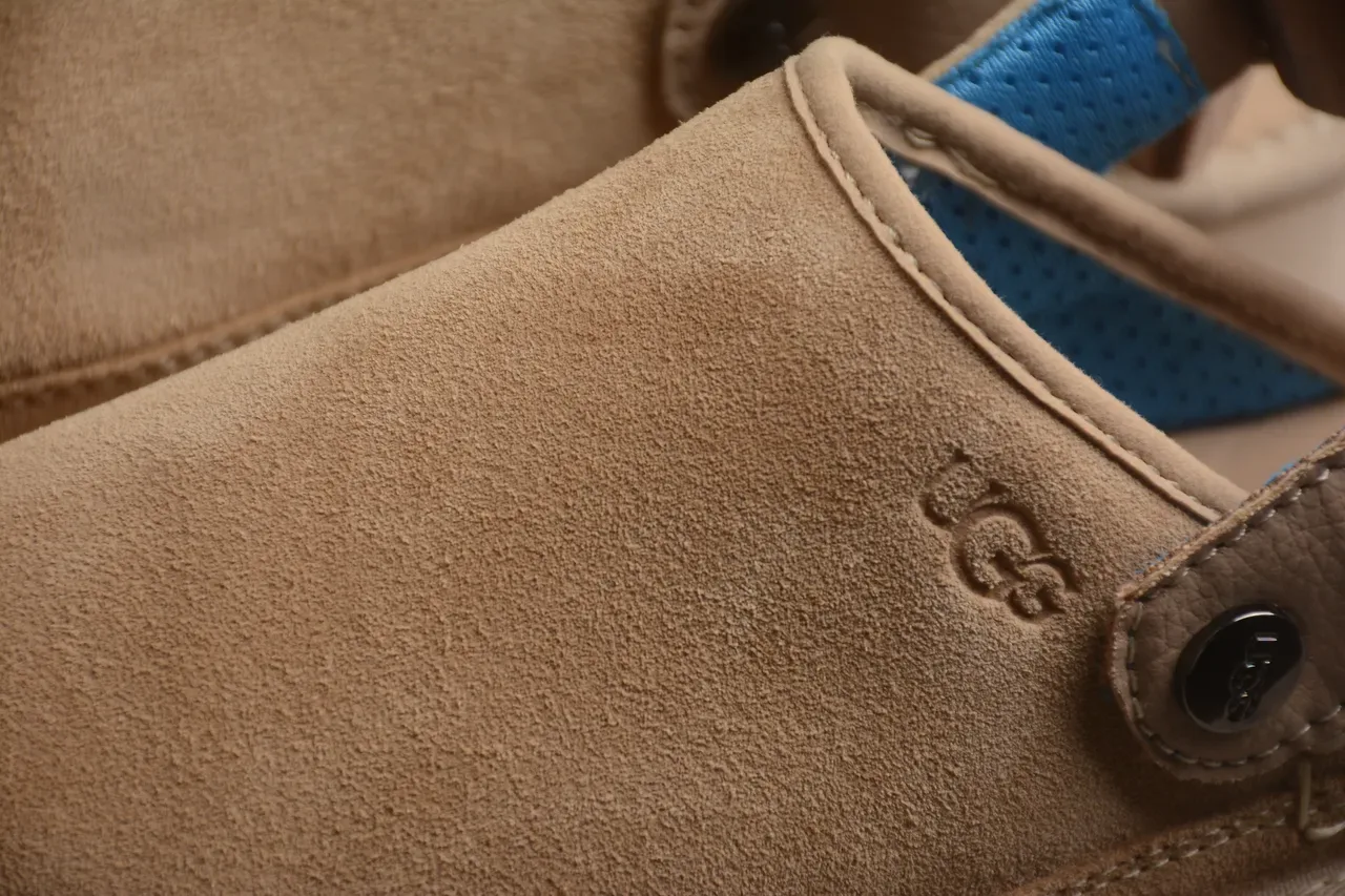 UGG Tasman भूरा सफेद स्यूड ऊपरी लेयरड क्रेप स्टाइल सोल कैजुअल जूते 16