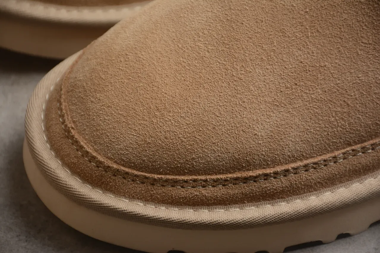 UGG Tasman भूरा सफेद स्यूड ऊपरी लेयरड क्रेप स्टाइल सोल कैजुअल जूते 17