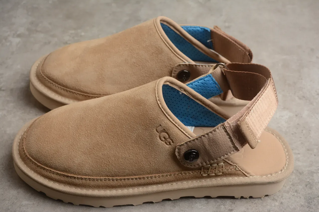 UGG Tasman भूरा सफेद स्यूड ऊपरी लेयरड क्रेप स्टाइल सोल कैजुअल जूते 18
