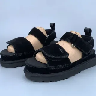 Sandálias Casuais UGG Tasman Plataforma Camurça Preta