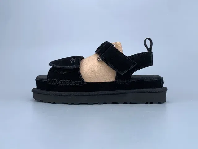 Sandales Casuales UGG Tasman Plateforme Daim Noir 2